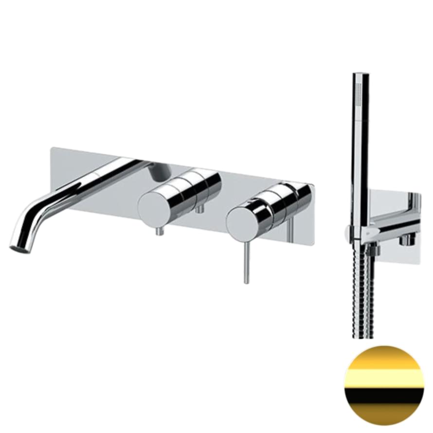 Плитка Remer X Style Настенный смеситель для ванны X STYLE встраиваемый золото глянцевое  поверхность глянец