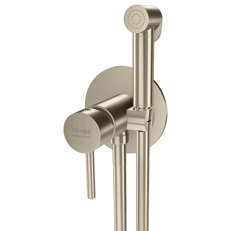 Плитка Remer X Style Округлый гигиенический душ со смесителем X STYLE сталь  поверхность матовая