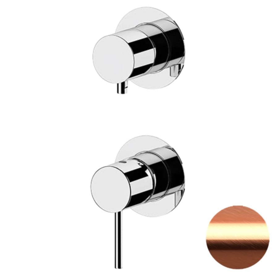 Плитка Remer X Style Округлый смеситель для душа X STYLE медь брашированная  поверхность брашированная