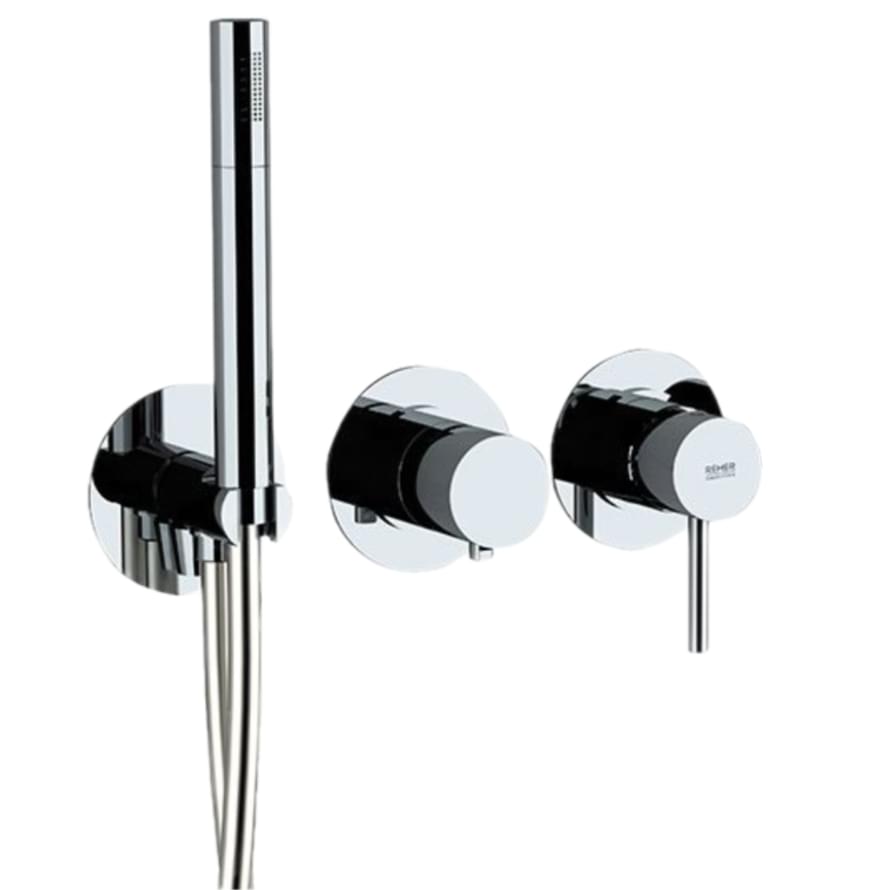 Плитка Remer X Style Округлый смеситель для душа X STYLE хром  поверхность глянец