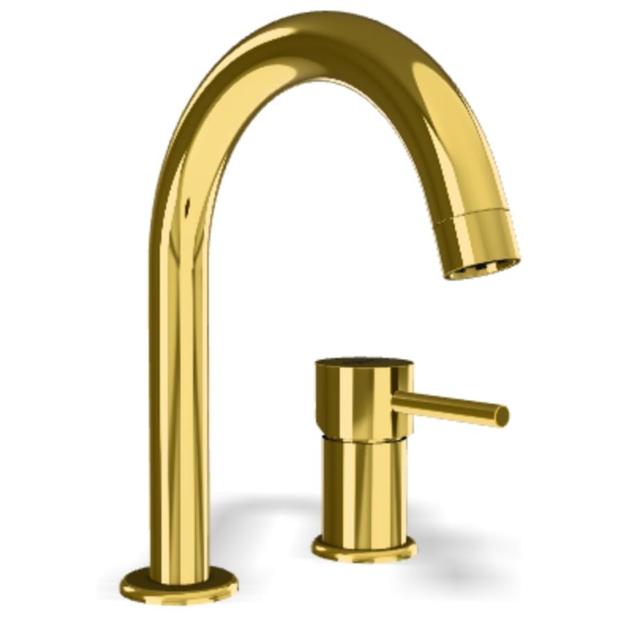 Плитка Remer X Style Округлый смеситель для раковины X STYLE золото глянцевое  поверхность глянец