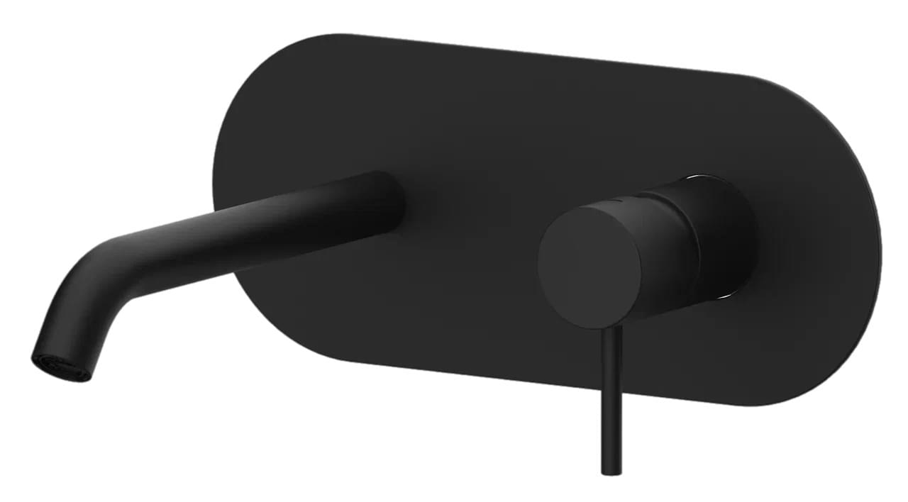 Плитка Remer X Style Округлый смеситель для раковины встраиваемый X STYLE черный матовый  поверхность матовая