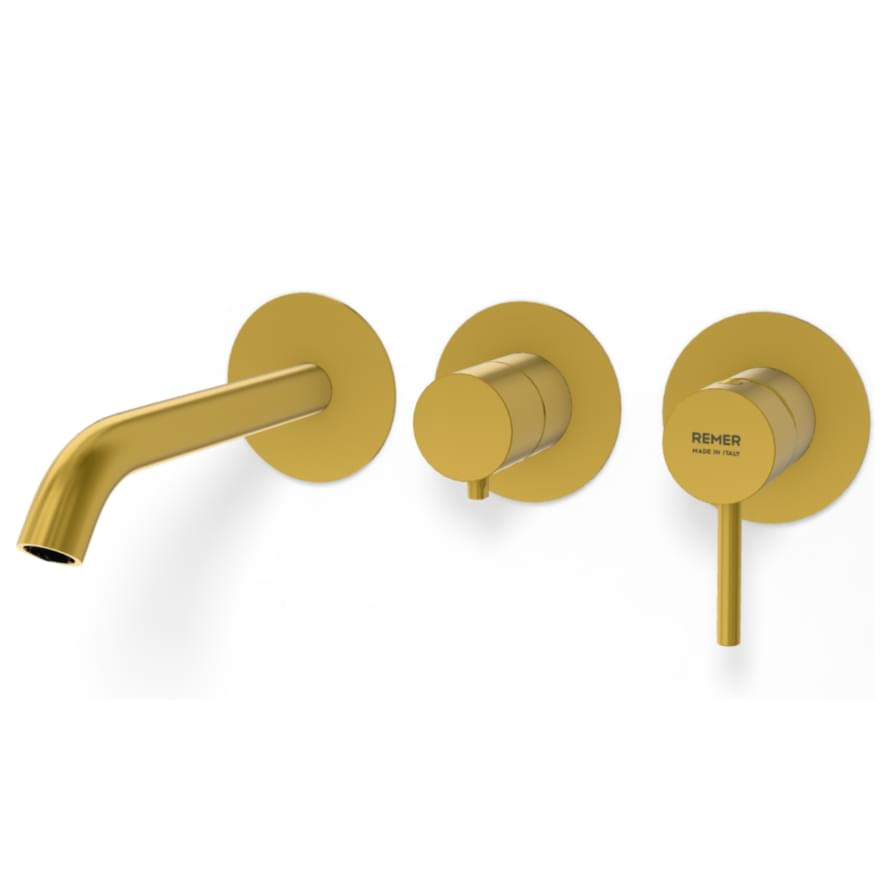 Плитка Remer X Style Смеситель встраиваемый для ванны X STYLE золото брашированное  поверхность брашированная