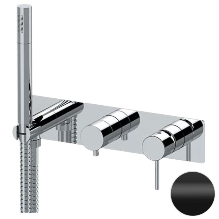 Плитка Remer X Style Смеситель встраиваемый для душа X STYLE черный матовый  поверхность матовая