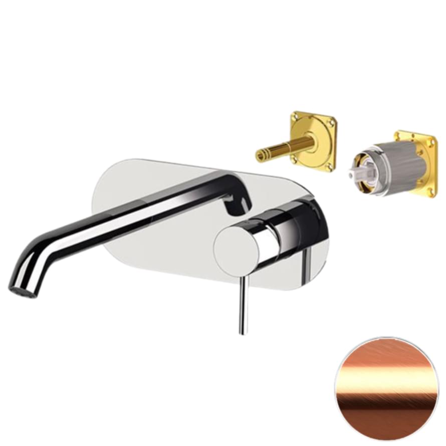 Плитка Remer X Style Смеситель встраиваемый округлый для раковины X STYLE медь брашированная  поверхность брашированная