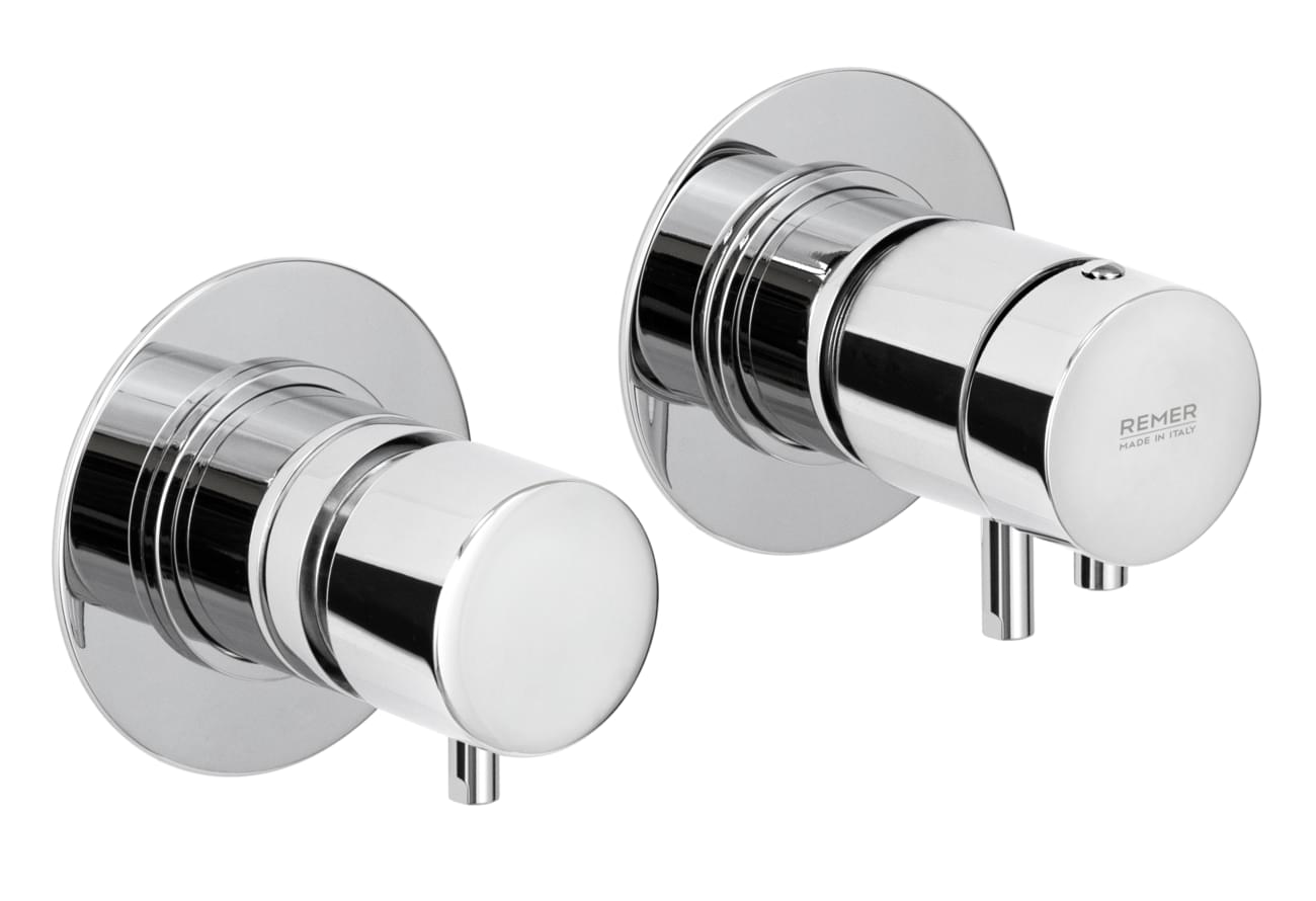 Плитка Remer X Style Смеситель встраиваемый термостатический для душа на 2 выхода X STYLE хром  поверхность глянец