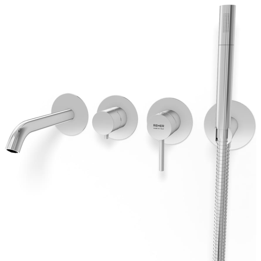 Плитка Remer X Style Смеситель для ванны встраиваемый округлый X STYLE хром  поверхность глянец