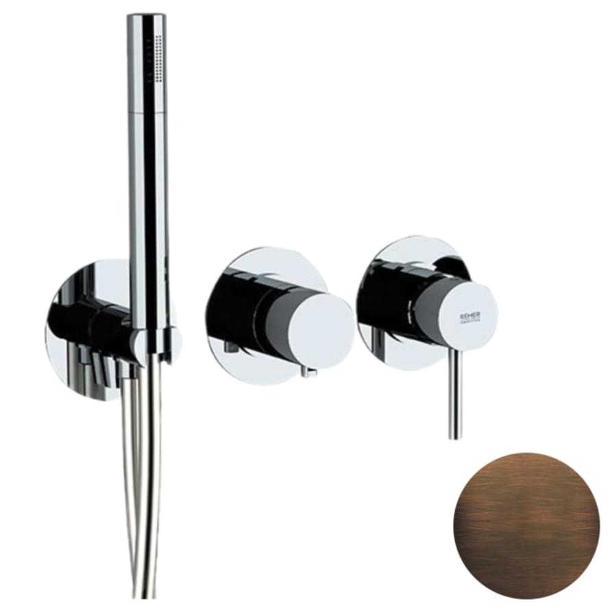 Плитка Remer X Style Смеситель для душа X STYLE встраиваемый бронза масляная  поверхность матовая