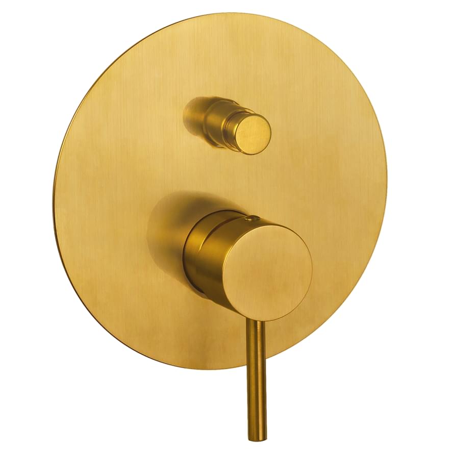 Плитка Remer X Style Смеситель для душа X STYLE встраиваемый золото брашированное округлый  поверхность брашированная