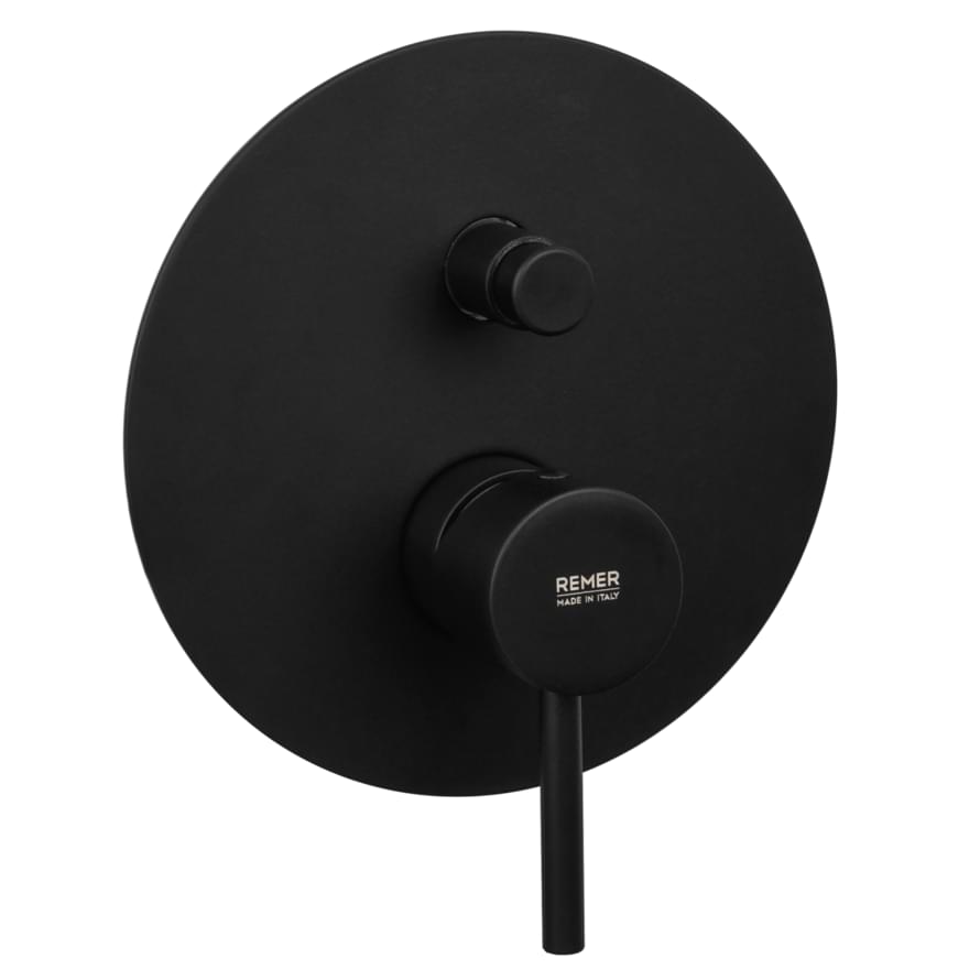 Плитка Remer X Style Смеситель для душа X STYLE встраиваемый округлый черный матовый  поверхность матовая