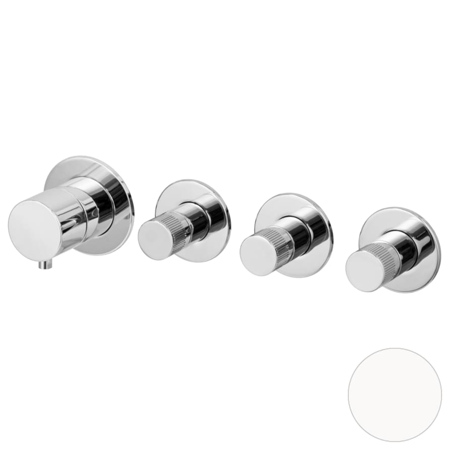 Плитка Remer X Style Смеситель для душа X STYLE округлый белый матовый  поверхность матовая