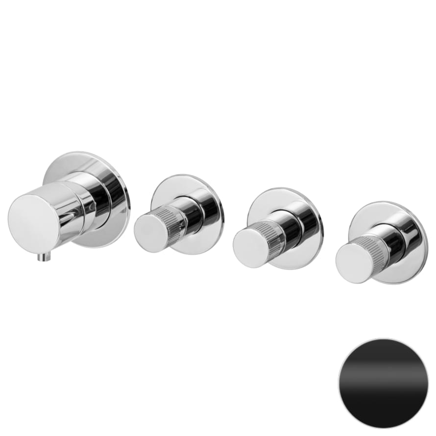 Плитка Remer X Style Смеситель для душа X STYLE округлый черный матовый  поверхность матовая