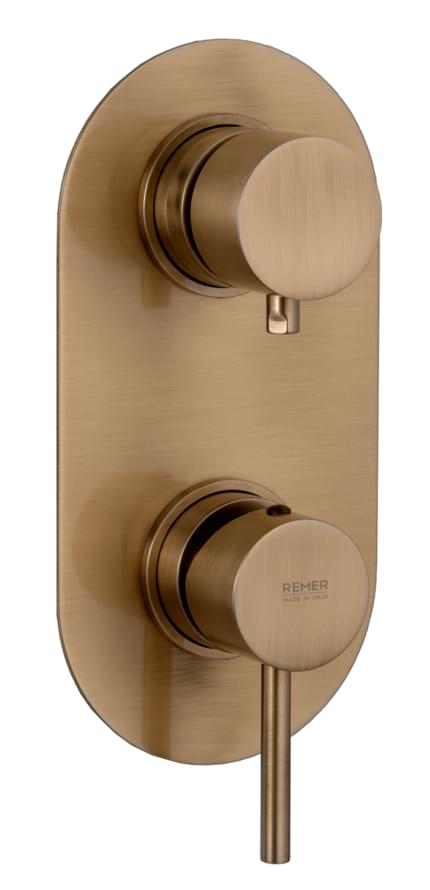 Плитка Remer X Style Смеситель для душа встраиваемый X STYLE состаренная латунь  поверхность брашированная