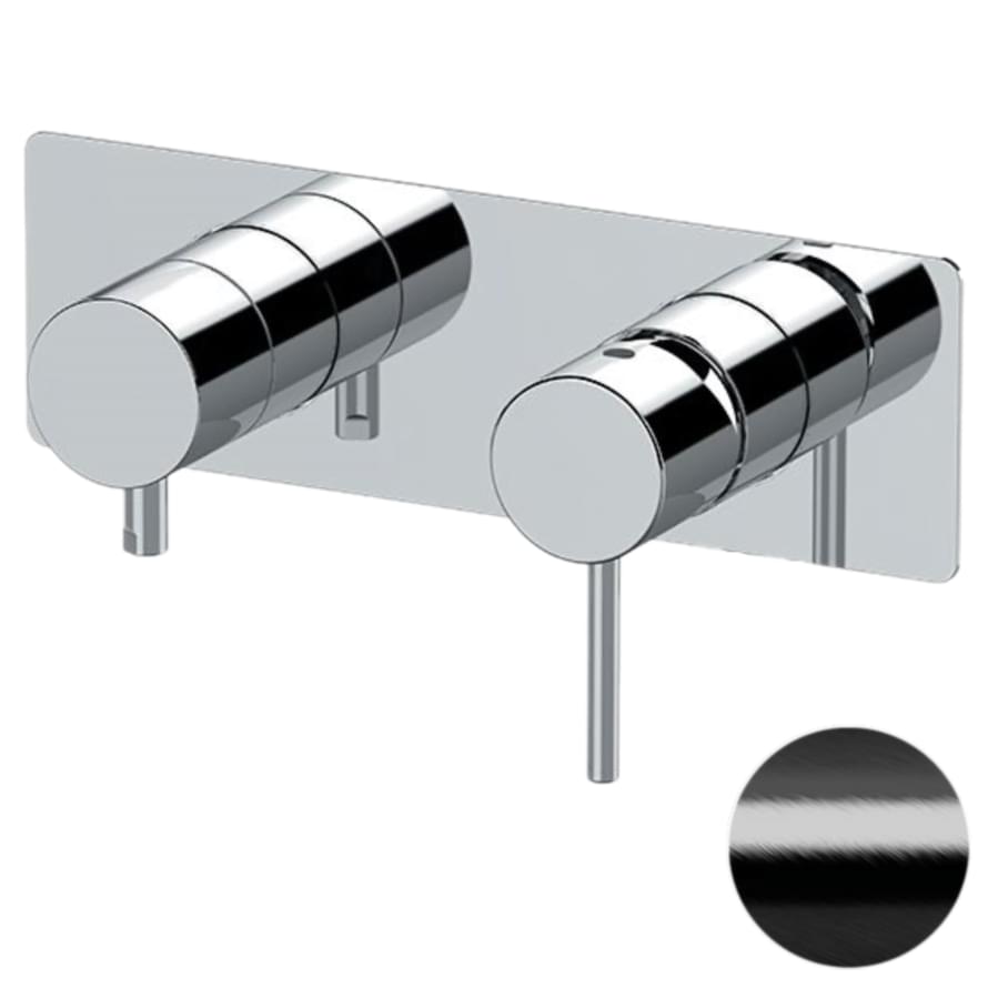 Плитка Remer X Style Смеситель для душа встраиваемый X STYLE черный брашированный  поверхность брашированная