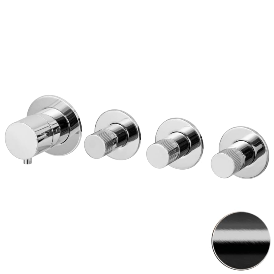 Плитка Remer X Style Смеситель для душа округлый X STYLE черный брашированный  поверхность брашированная