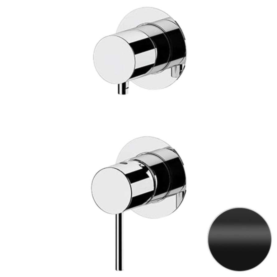 Плитка Remer X Style Смеситель для душа округлый X STYLE черный матовый  поверхность матовая