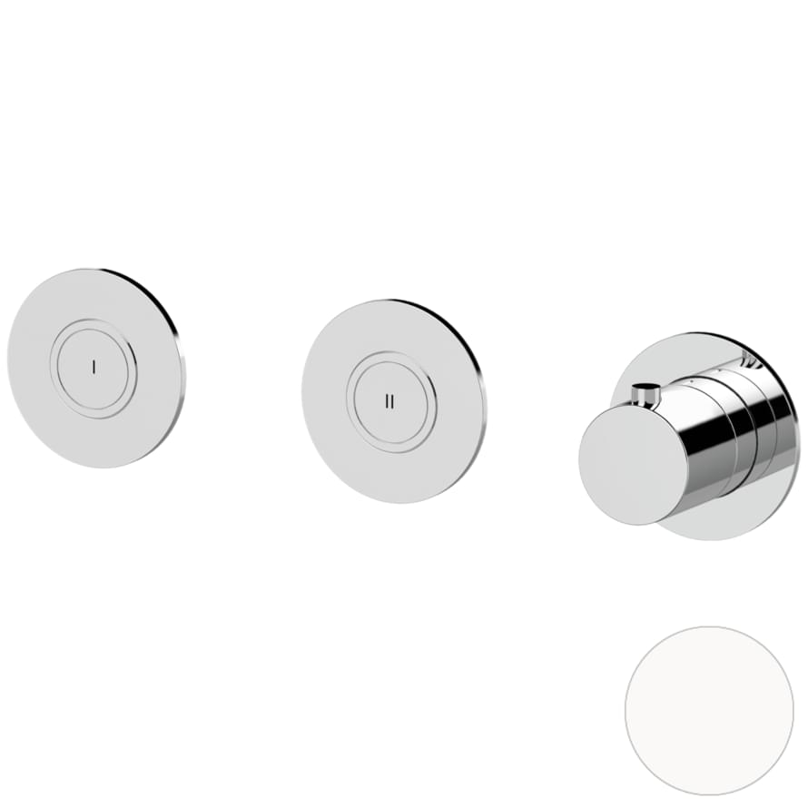 Плитка Remer X Style Смеситель для душа термостатический X STYLE белый матовый встраиваемый  поверхность матовая