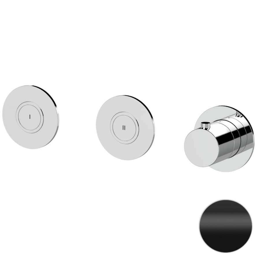 Плитка Remer X Style Смеситель для душа термостатический X STYLE черный матовый  поверхность матовая