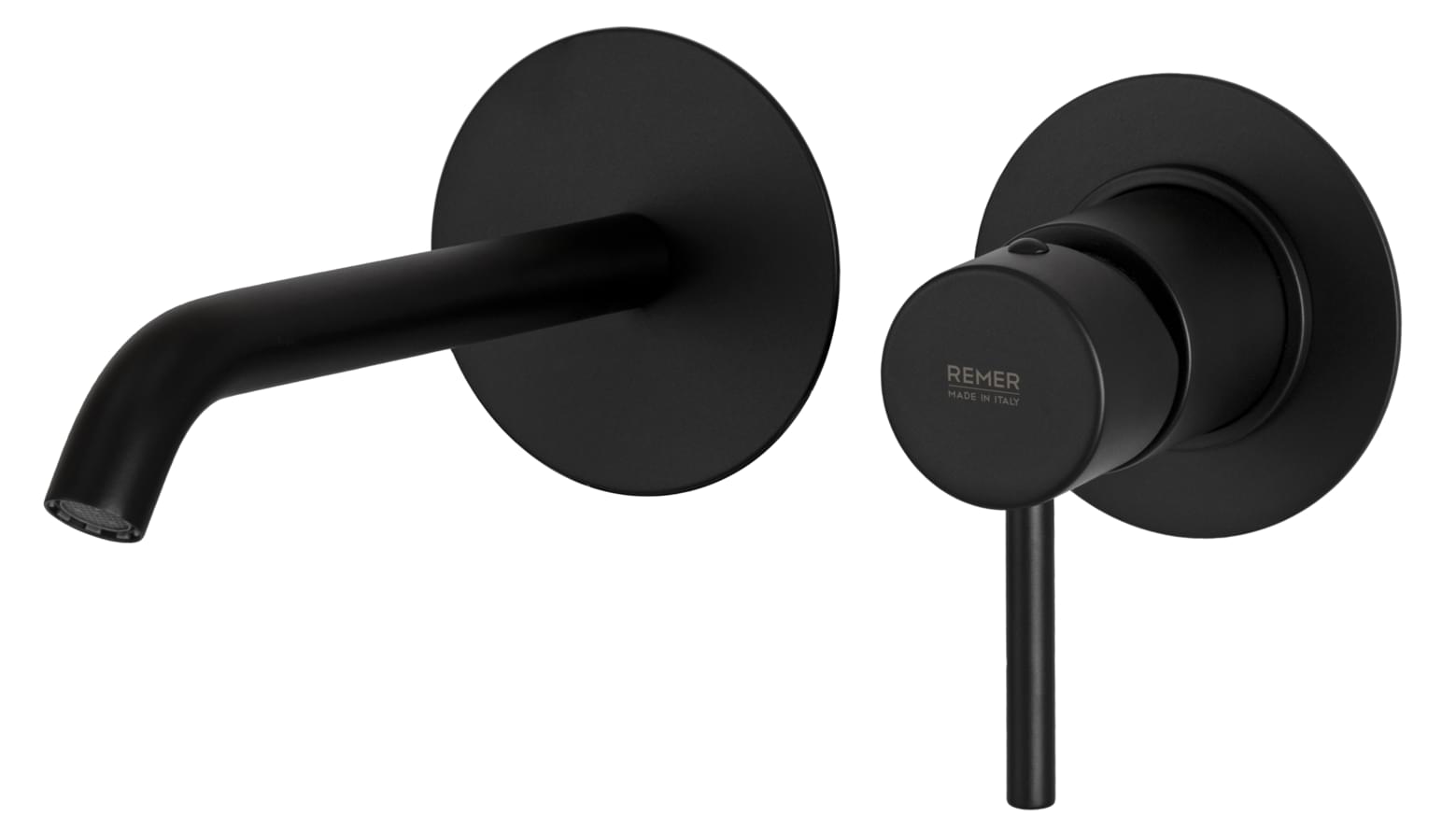 Плитка Remer X Style Смеситель для раковины X STYLE встраиваемый округлый черный матовый  поверхность матовая