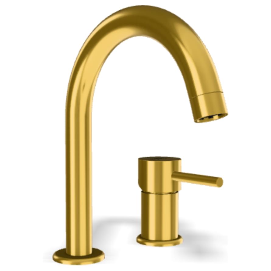 Плитка Remer X Style Смеситель для раковины X STYLE золото брашированное  поверхность брашированная