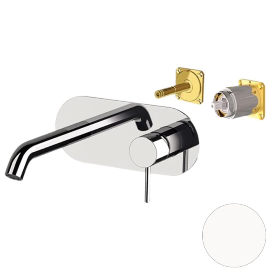 Плитка Remer X Style Смеситель для раковины X STYLE округлый белый матовый  поверхность матовая