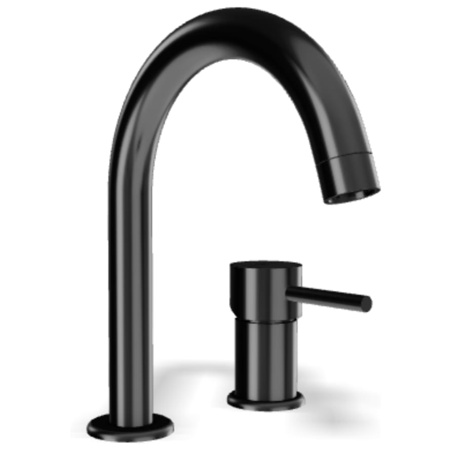 Плитка Remer X Style Смеситель для раковины с-образный X STYLE черный брашированный  поверхность брашированная