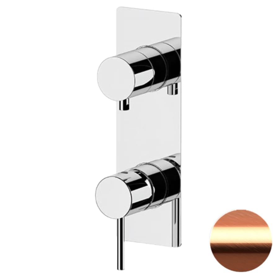 Плитка Remer X Style Смеситель квадратный для душа X STYLE медь брашированная  поверхность брашированная