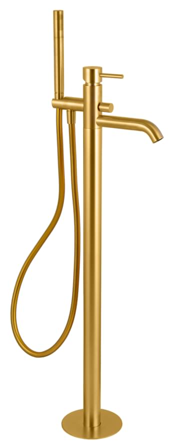 Плитка Remer X Style Смеситель напольный для ванны X STYLE золото брашированное  поверхность брашированная