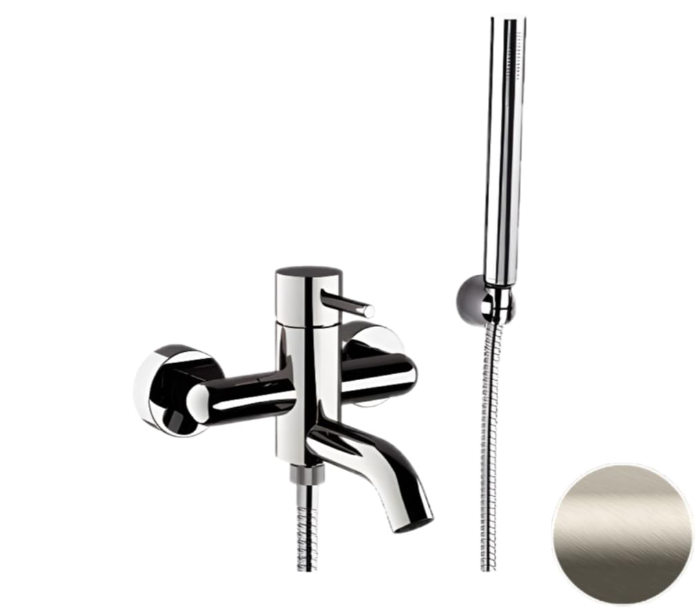 Плитка Remer X Style Смеситель настенный с лейкой для ванны X STYLE сталь  поверхность матовая