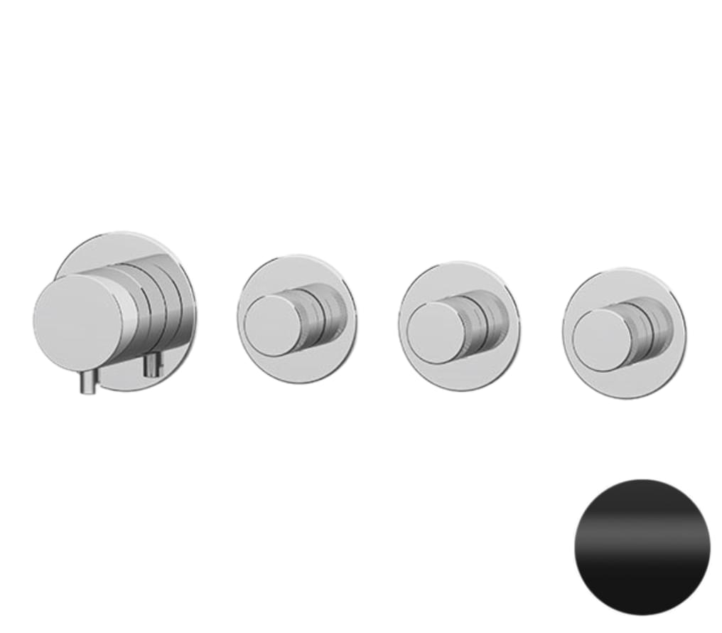 Плитка Remer X Style Смеситель округлый встраиваемый для душа X STYLE черный матовый  поверхность матовая