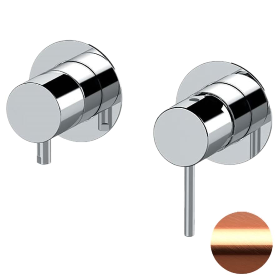 Плитка Remer X Style Смеситель округлый для душа X STYLE медь брашированная  поверхность брашированная