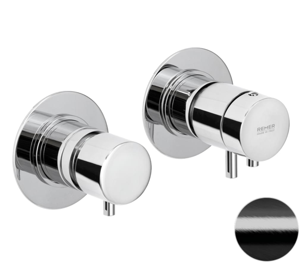 Плитка Remer X Style Смеситель термостатический для душа X STYLE на 3 выхода черный брашированный  поверхность брашированная