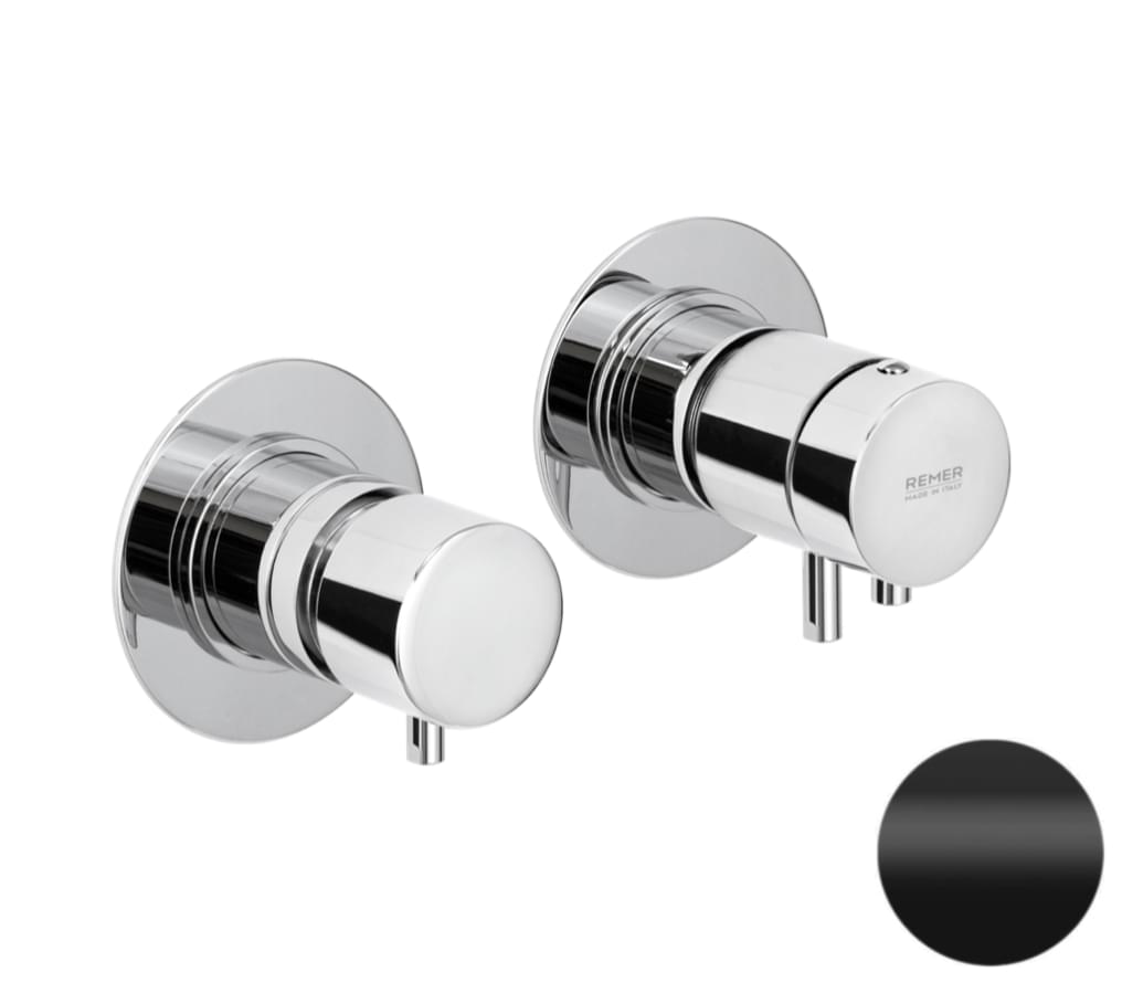 Плитка Remer X Style Смеситель термостатический для душа X STYLE черный матовый встраиваемый  поверхность матовая