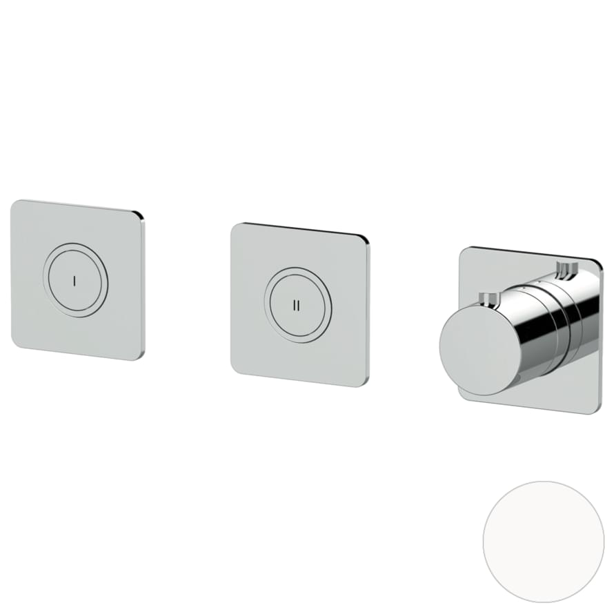 Плитка Remer X Style Смеситель термостатический для душа встраиваемый X STYLE белый матовый  поверхность матовая