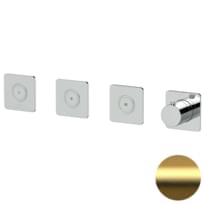 Плитка Remer X Style Смеситель термостатический для душа встраиваемый X STYLE золото брашированное поверхность брашированная