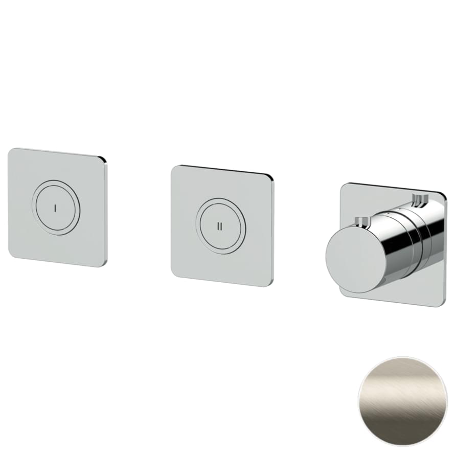 Плитка Remer X Style Смеситель термостатический для душа квадратный X STYLE сталь  поверхность матовая