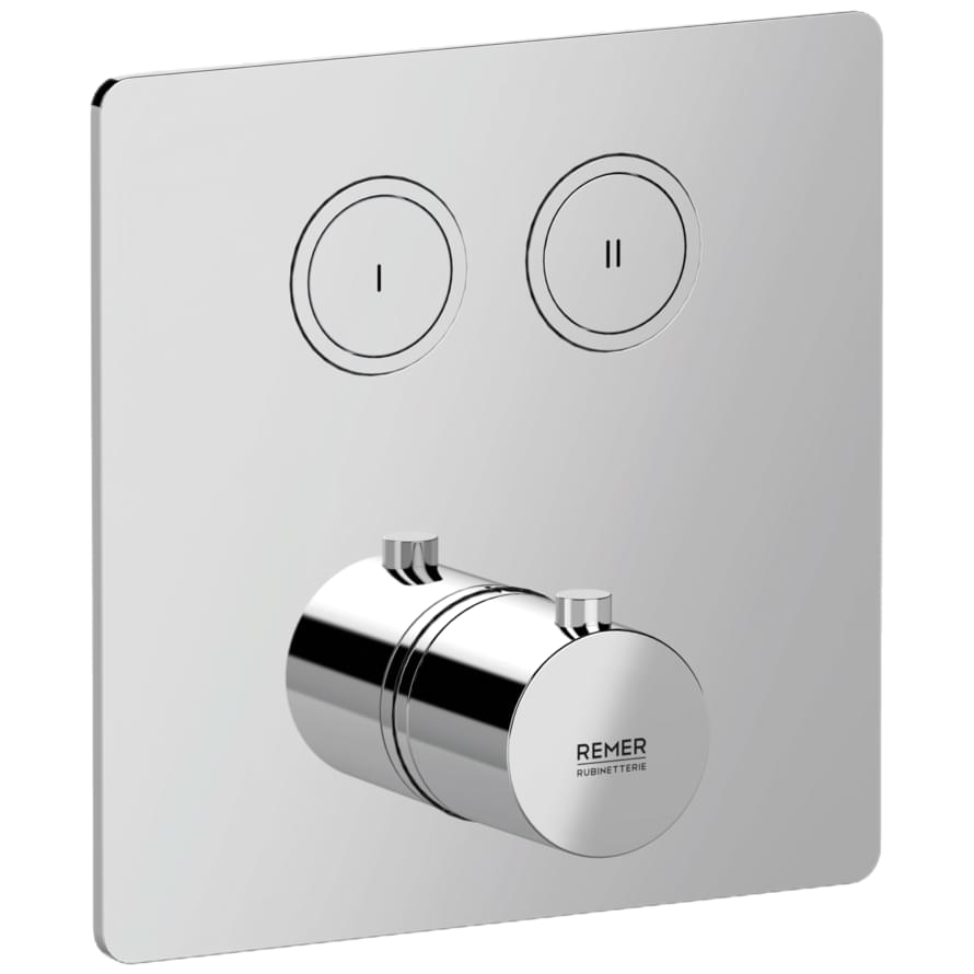 Плитка Remer X Style Смеситель термостатический для душа квадратный X STYLE хром  поверхность глянец