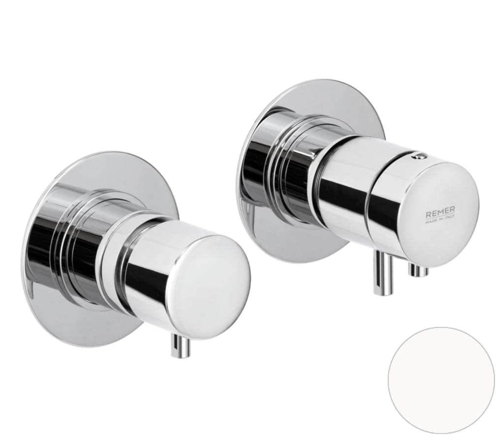 Плитка Remer X Style Смеситель термостатический для душа на 2 выхода X STYLE белый матовый  поверхность матовая