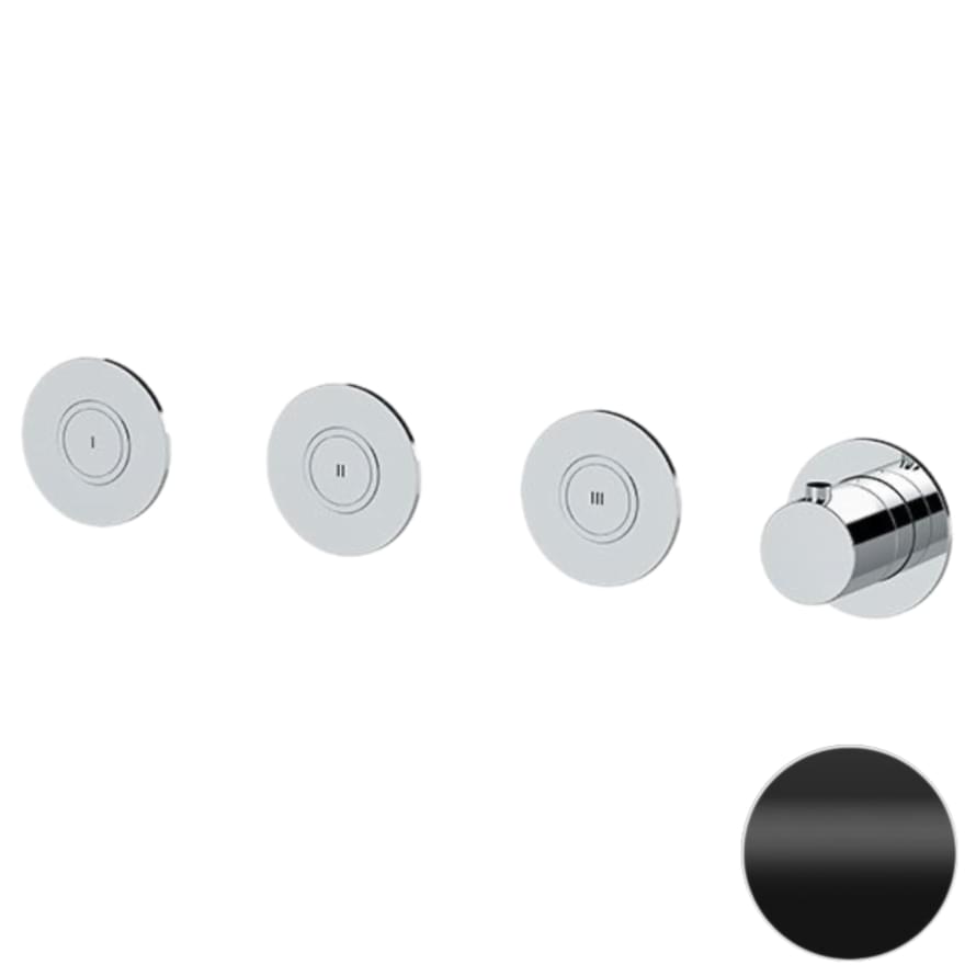 Плитка Remer X Style Смеситель термостатический для душа на 3 выхода X STYLE черный матовый  поверхность матовая