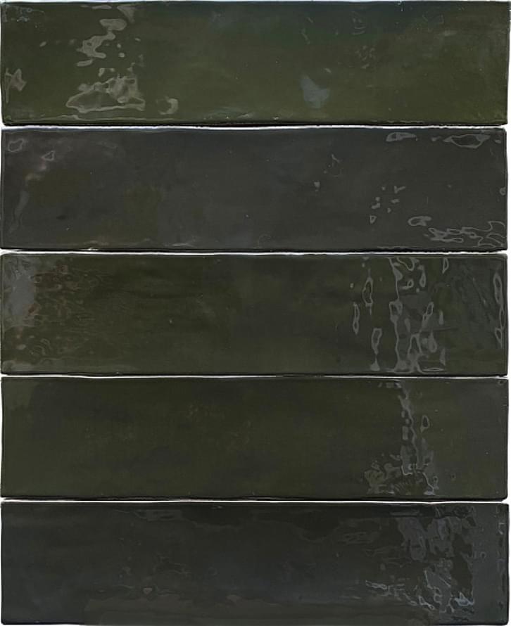 Плитка Revoir Paris Studio Vert Bouteille Glossy 6.2x25 см, поверхность глянец