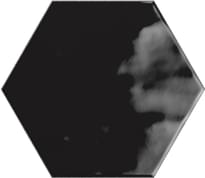 Плитка Ribesalbes Geometry Hex Black Glossy 15x17.3 см, поверхность глянец