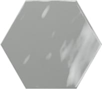 Плитка Ribesalbes Geometry Hex Grey Glossy 15x17.3 см, поверхность глянец