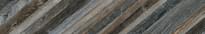 Плитка Ricchetti Artwood Chevron Blackblue B Nt 20x120 см, поверхность матовая, рельефная