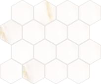 Плитка Ricchetti Golden Pure Esagona Mosaico T16 Covelano Vena Oro Lx 28.7x34.4 см, поверхность полированная