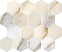 Плитка Ricchetti Golden Pure Esagona Mosaico T16 Macchia Vecchia Lx 28.7x34.4 см, поверхность полированная