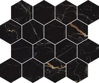 Плитка Ricchetti Golden Pure Esagona Mosaico T16 Saint Laurent Lx 28.7x34.4 см, поверхность полированная