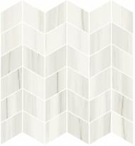 Плитка Ricchetti Marble Boutique Mosaico Chevron Lasa White 30x30 см, поверхность полированная