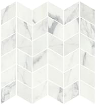 Плитка Ricchetti Marble Boutique Mosaico Chevron Statuario White 30x30 см, поверхность полированная