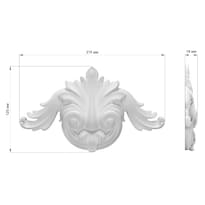 Rodecor Барокко Угловой Элемент 03105Br 12.5x12.5x1.8 см поверхность 