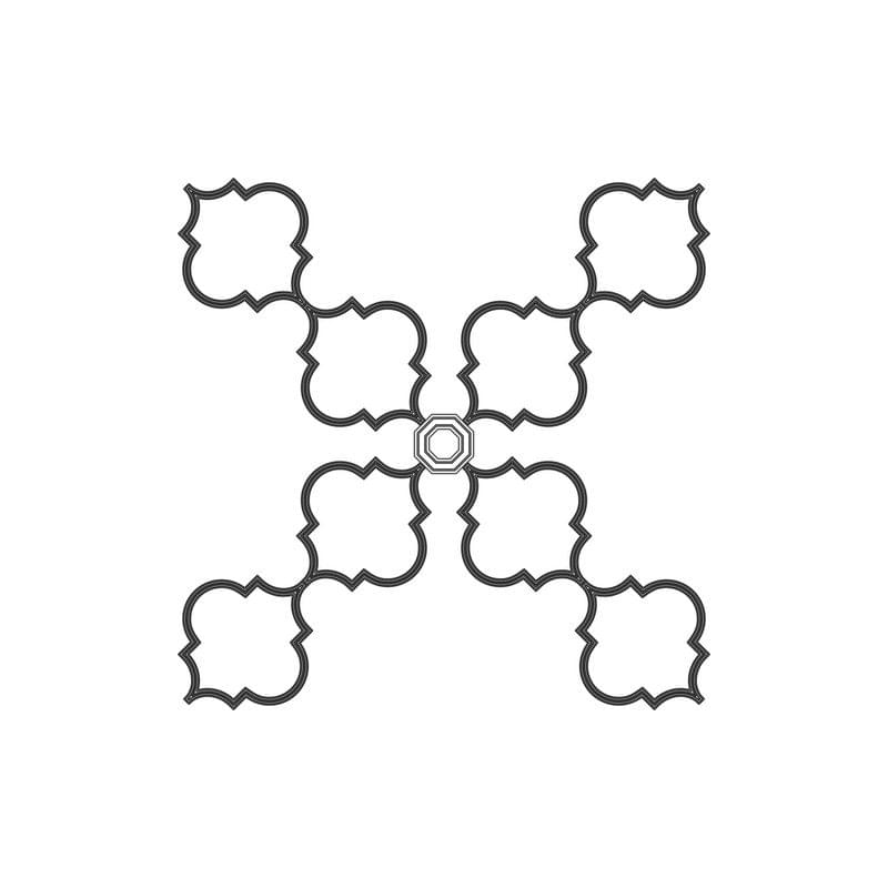 Rodecor Легенды Ар-Деко Узел Рамбова Ф3 66410AR 88x88x0 см поверхность 